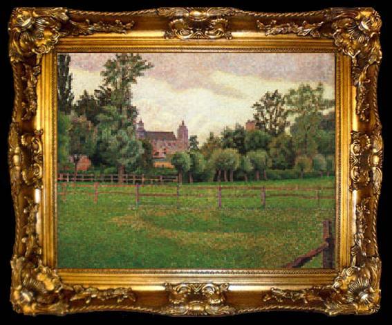 framed  Lucien Pissarro The Church at Gisors, ta009-2